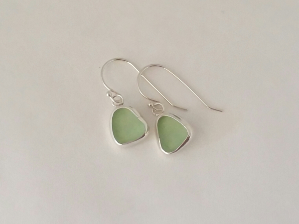 genuine sea glass earrings