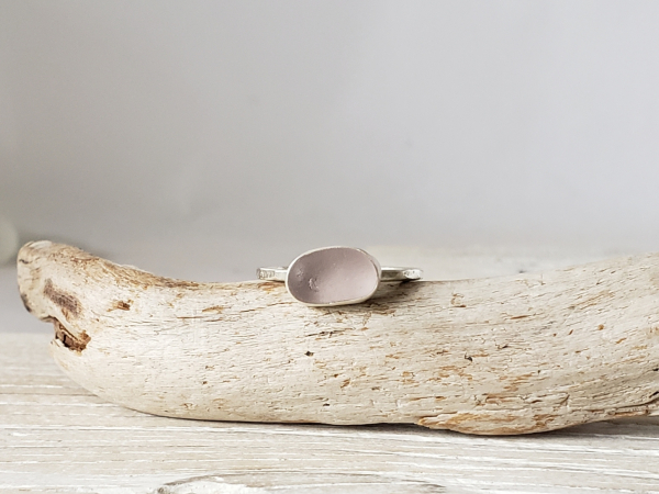 lilac seaglass ring