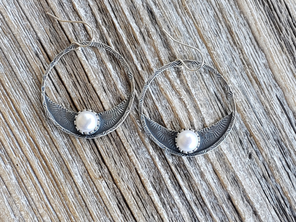 pearl hoop earrings