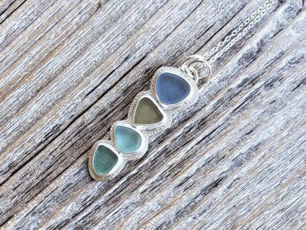 blue sea glass necklace