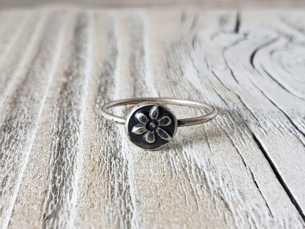 organic sterling silver ring