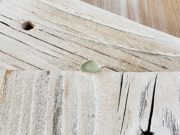 seafoam green seaglass ring