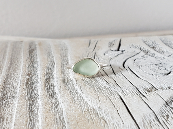 seafoam seaglass ring