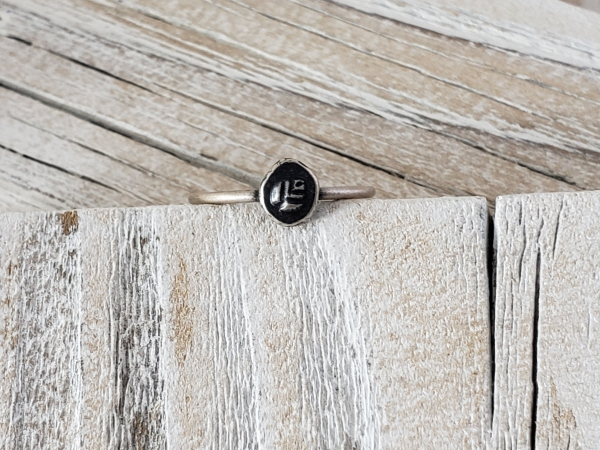 tiny stacking silver ring