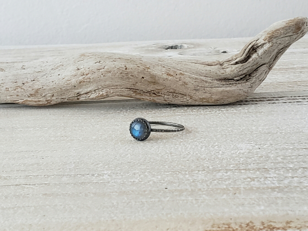 blue labradorite ring