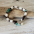 pearl and leather bracelet seaglass charms leather and pearl bracelet