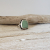 sage color sea pottery piece sterling silver ring
