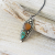 amber seaglass and turquoise necklace