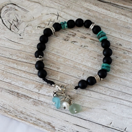 onyx and turquoise bracelet