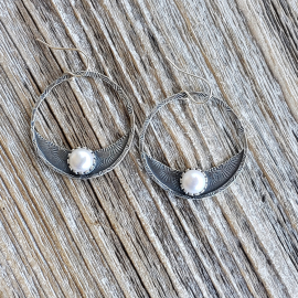 pearl hoop earrings