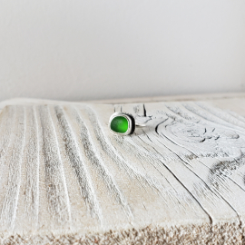 green seaglass ring
