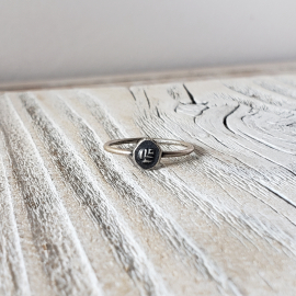 sterling silver ring with a stamped tulip tulip flower ring