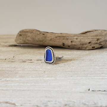 Blue Seaglass Ring