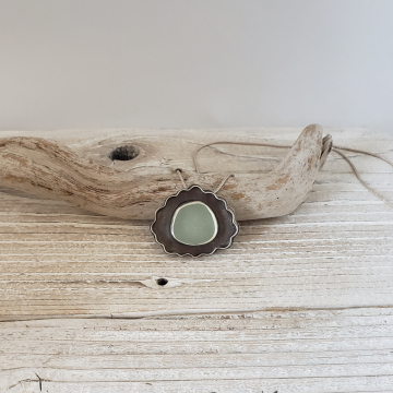 Seafoam green seaglass necklace