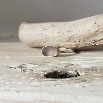 Purple Seaglass Ring